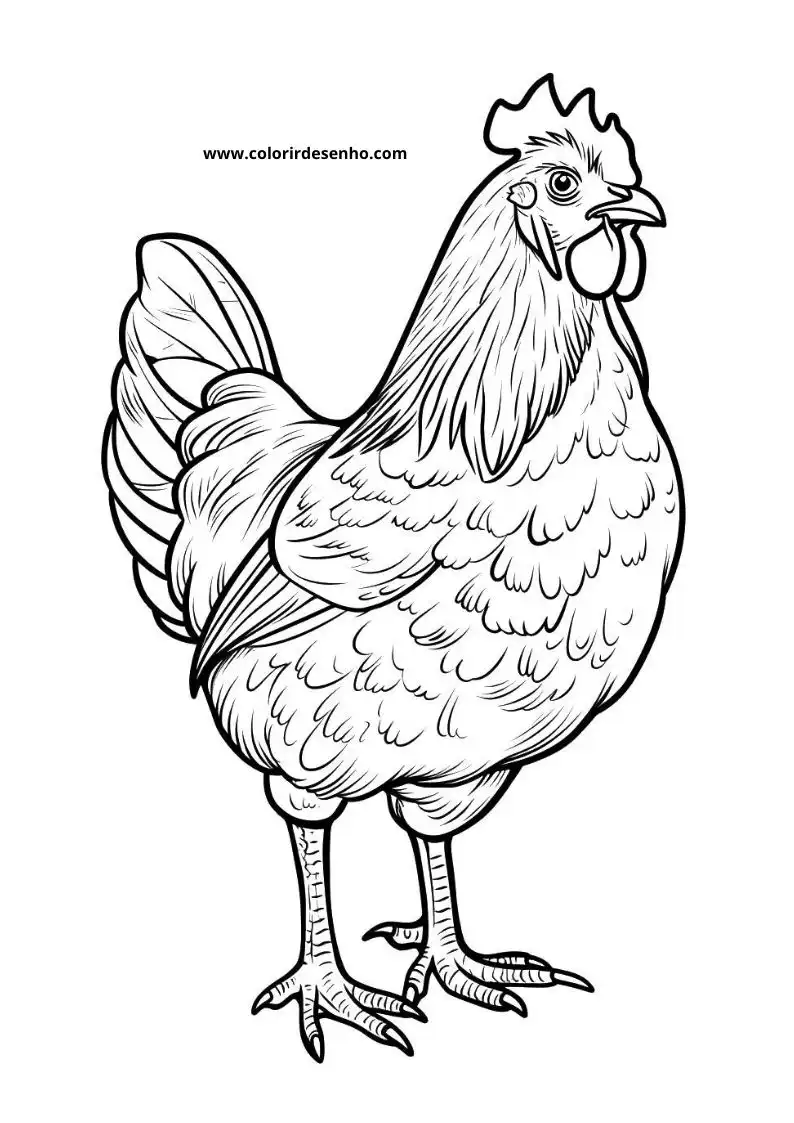 Chicken Coloring Pages 96