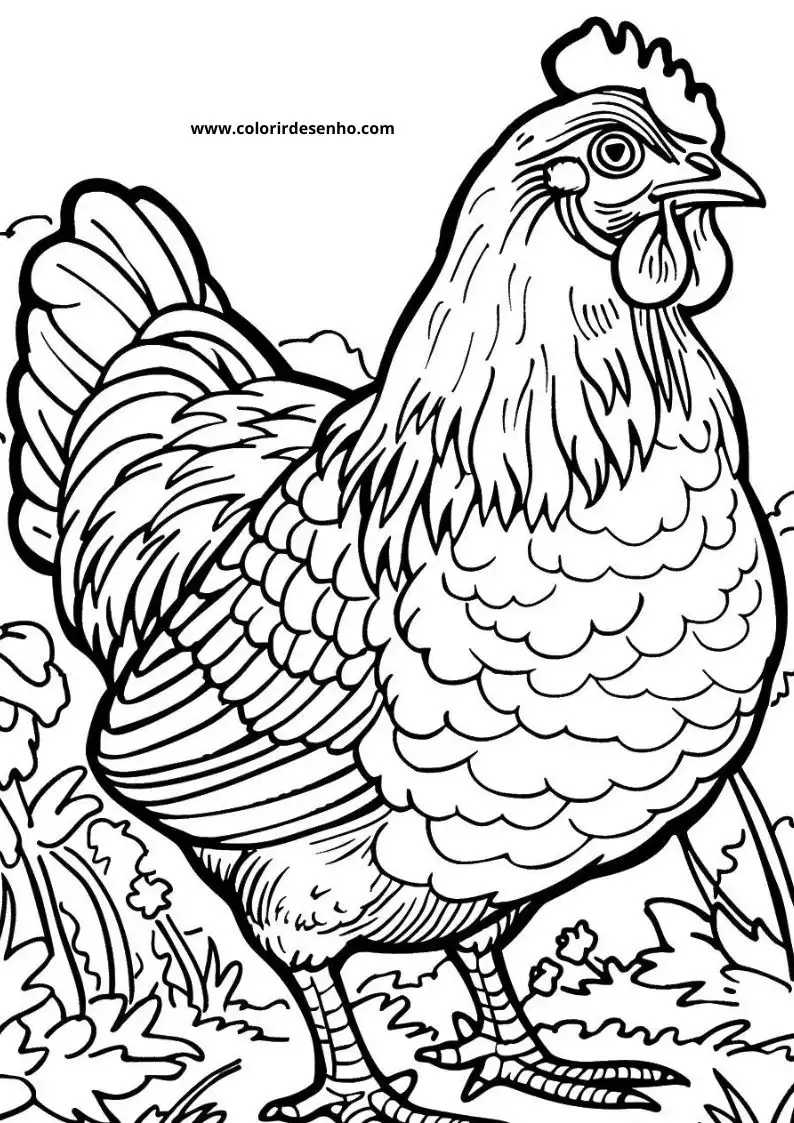 Chicken Coloring Pages 97