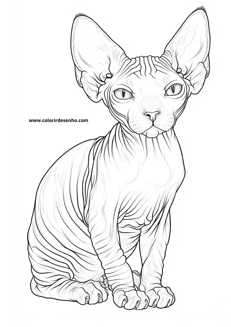 Kitten and Cats Coloring Pages 10