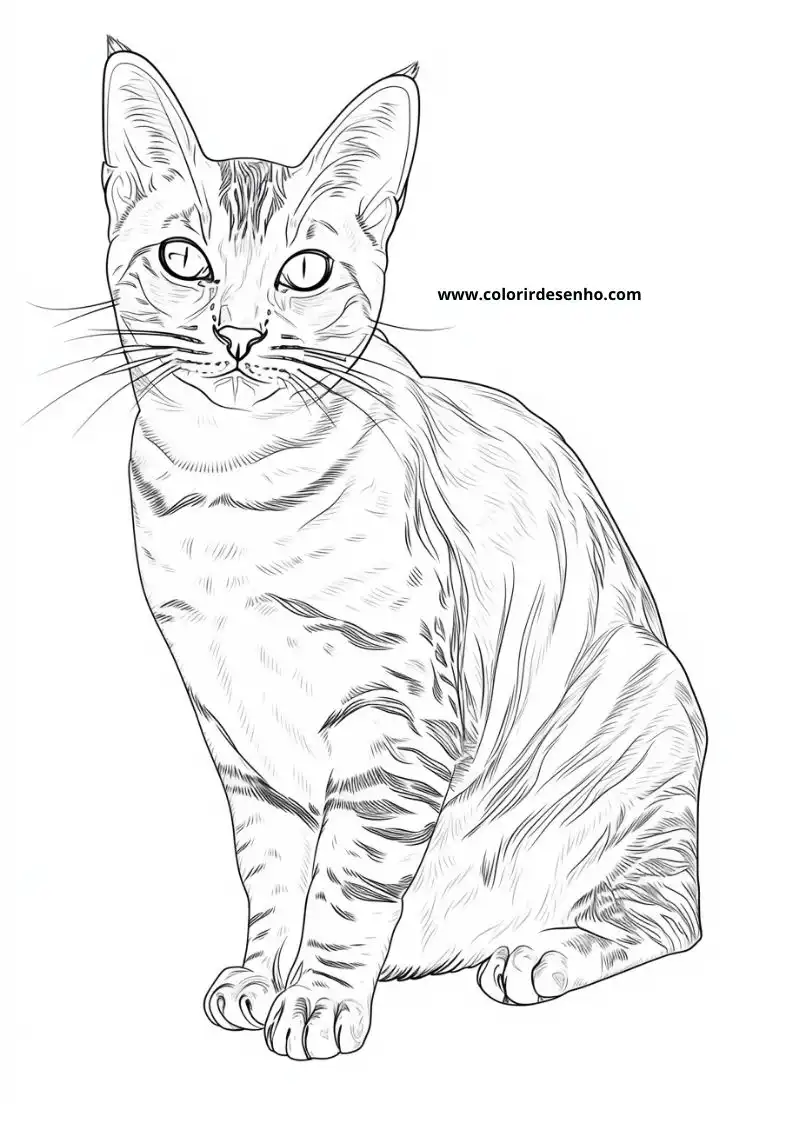 Kitten and Cats Coloring Pages 16