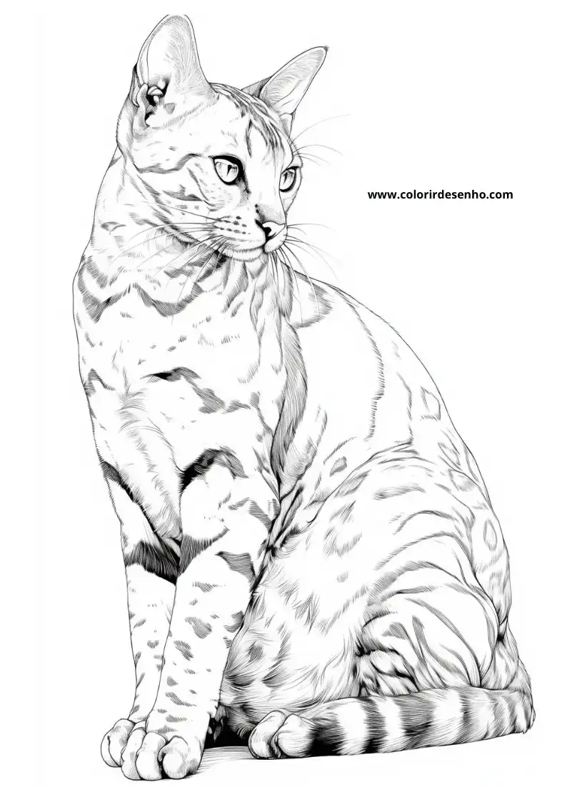 Kitten and Cats Coloring Pages 18