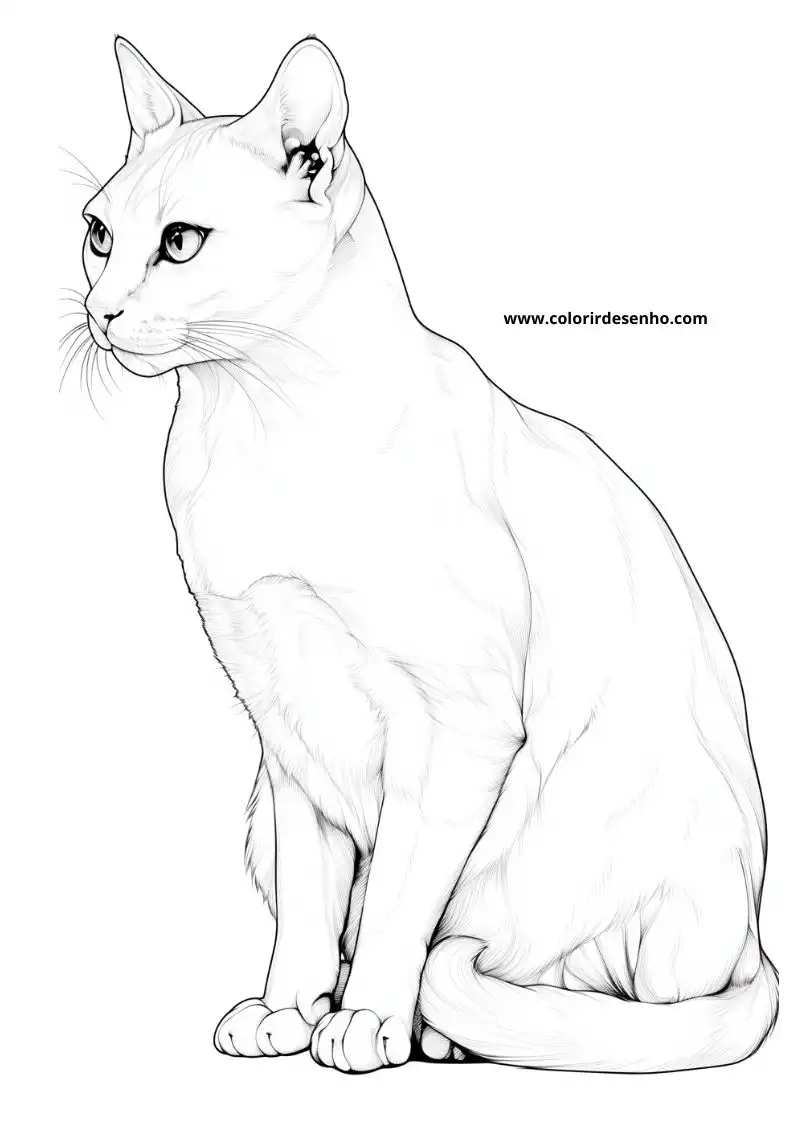 Kitten and Cats Coloring Pages 22