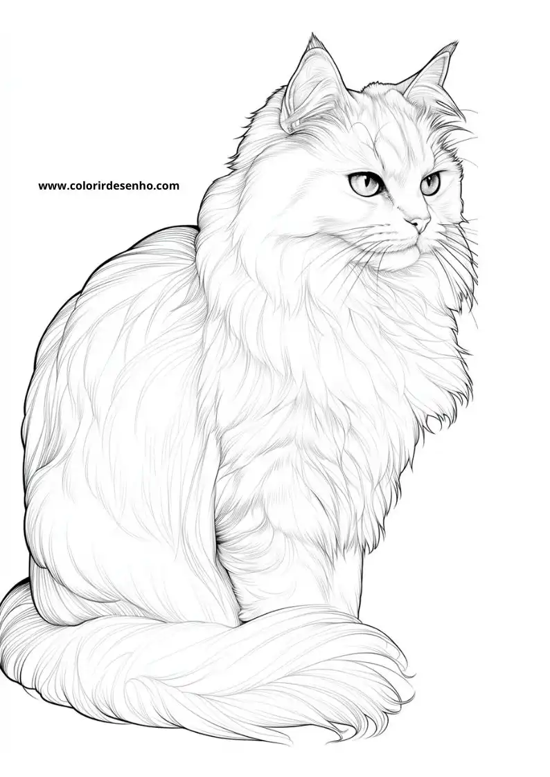 Kitten and Cats Coloring Pages 3