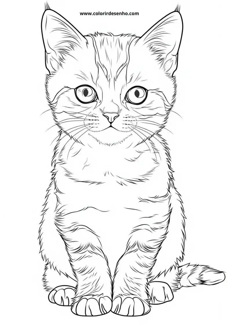 Kitten and Cats Coloring Pages 34