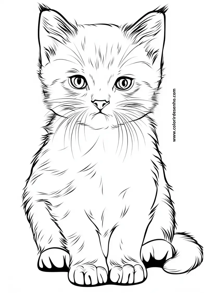 Kitten and Cats Coloring Pages 43