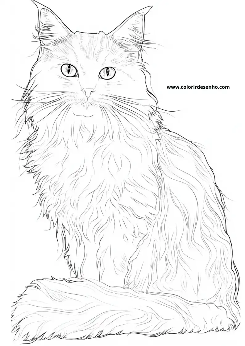 Kitten and Cats Coloring Pages 46