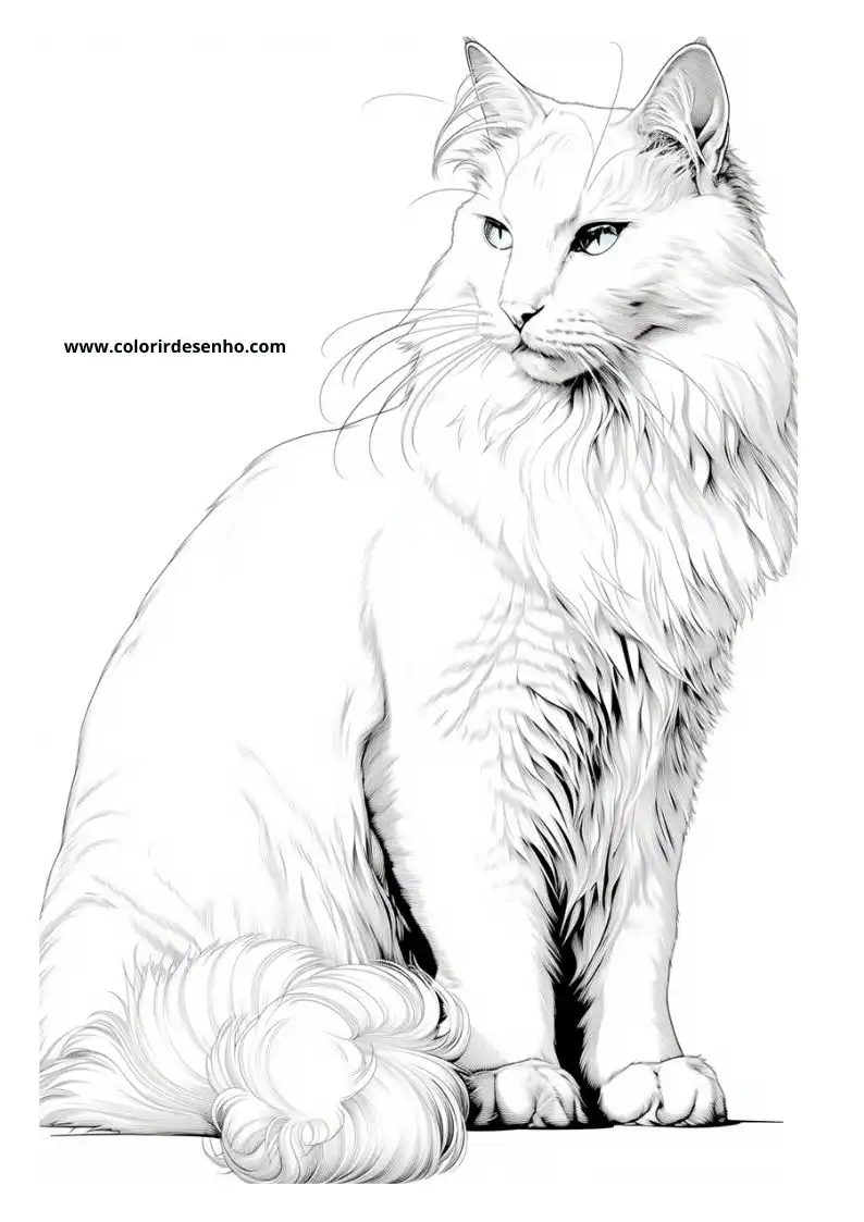 Kitten and Cats Coloring Pages 6