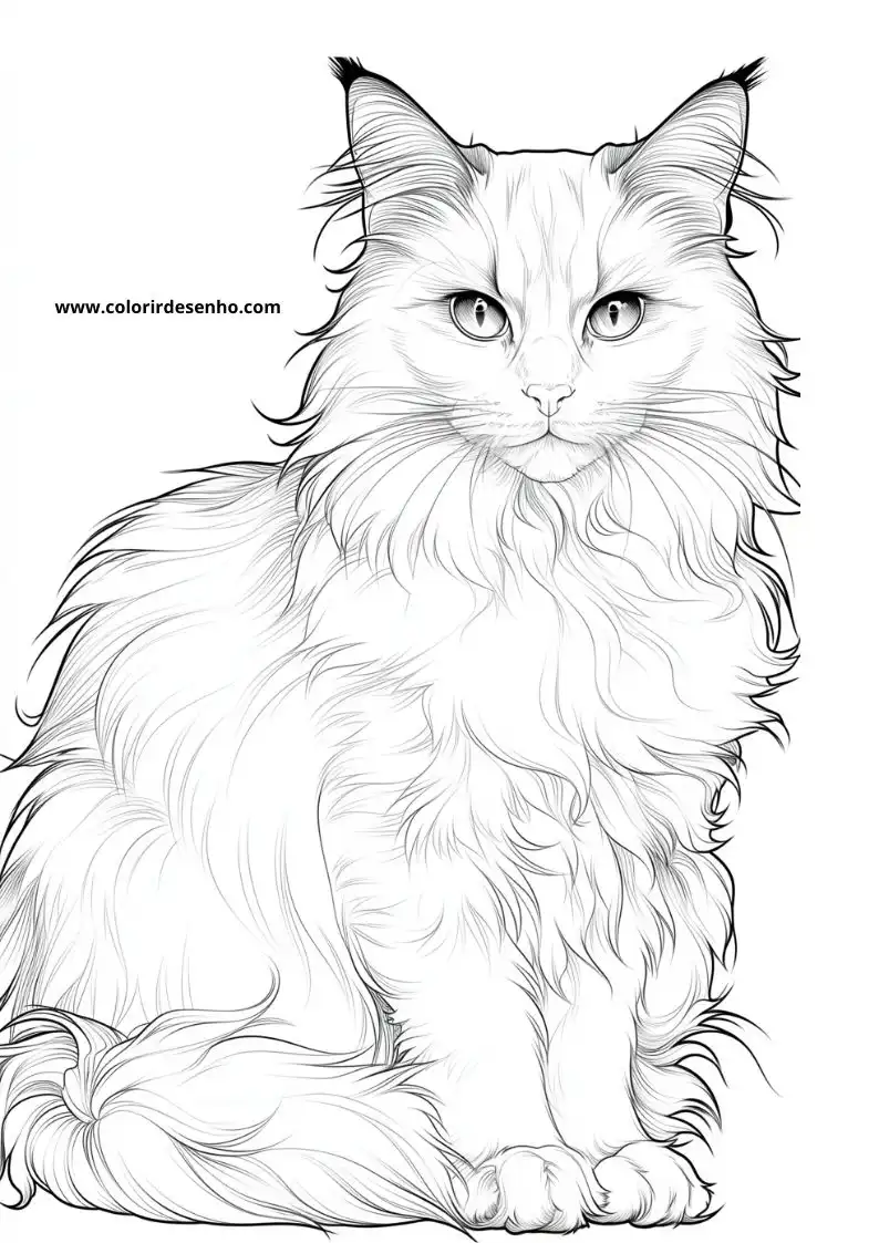 Kitten and Cats Coloring Pages 8