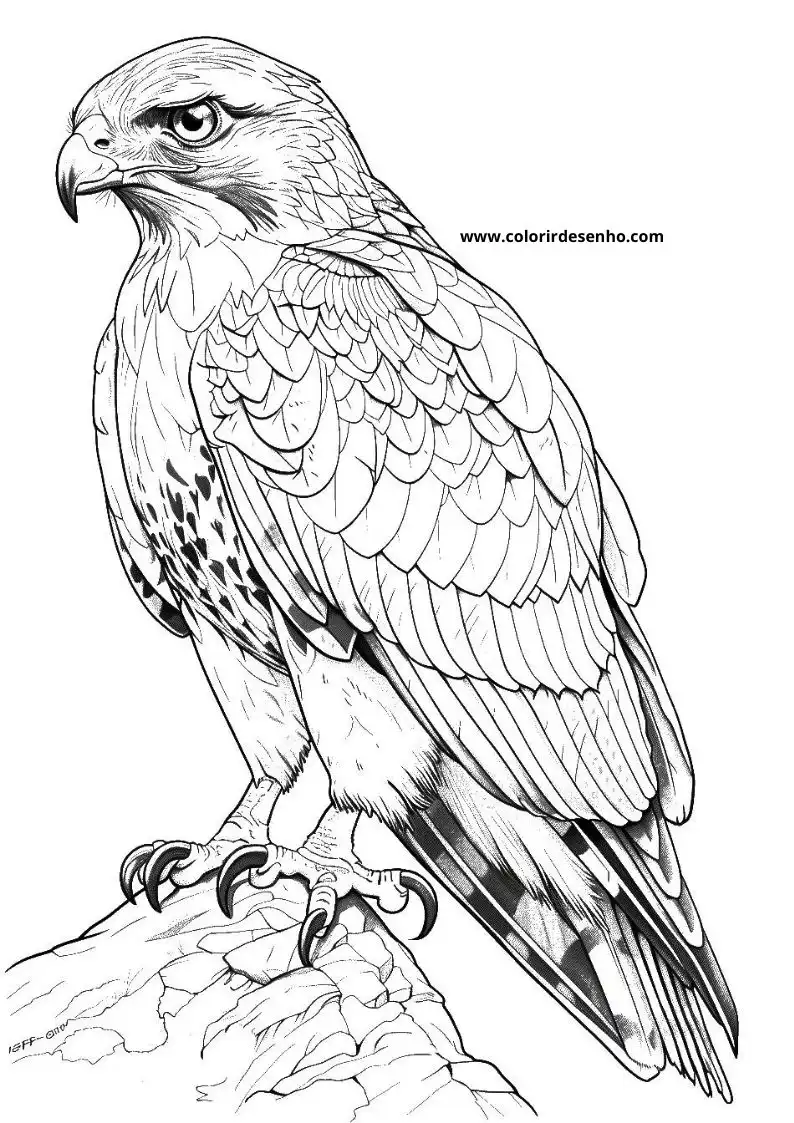 Hawk Coloring Pages 24