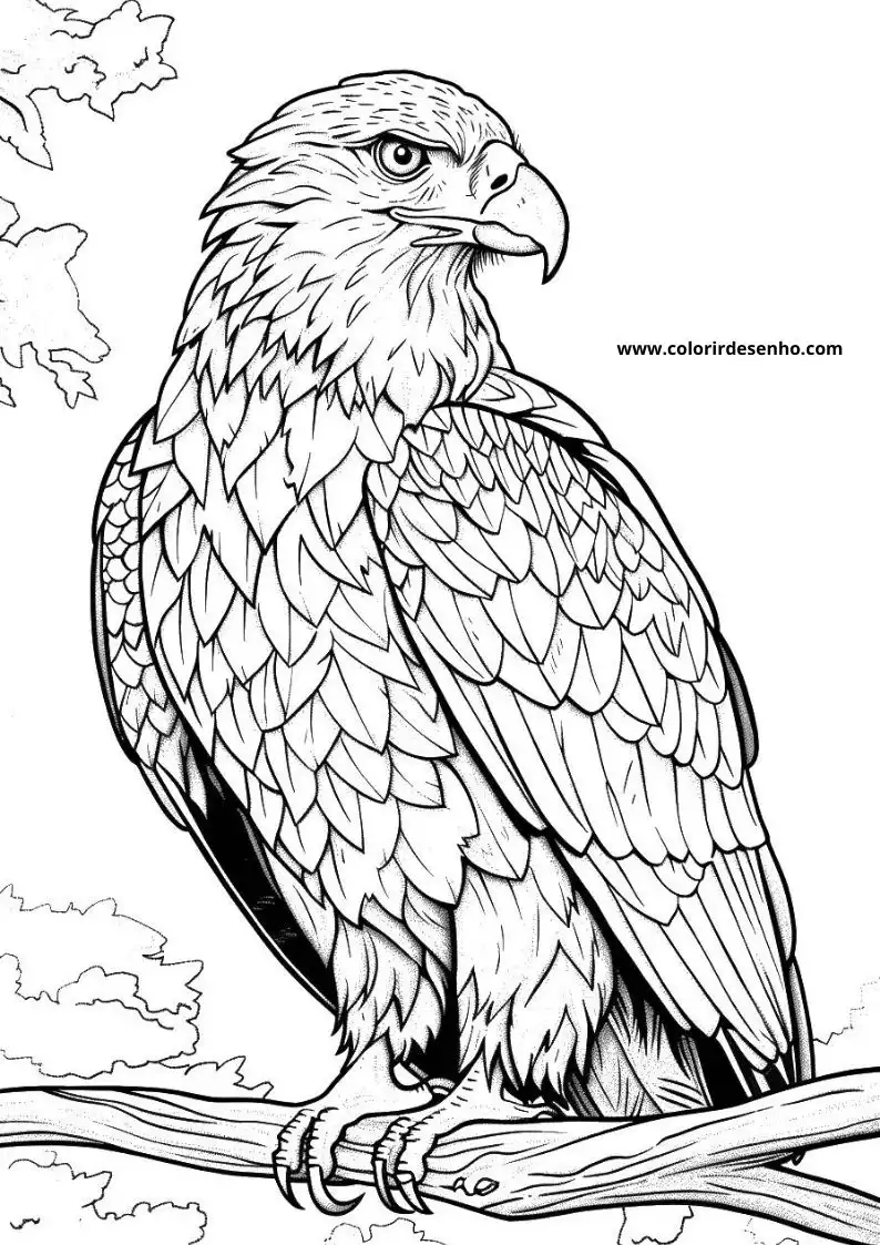 Hawk Coloring Pages 45