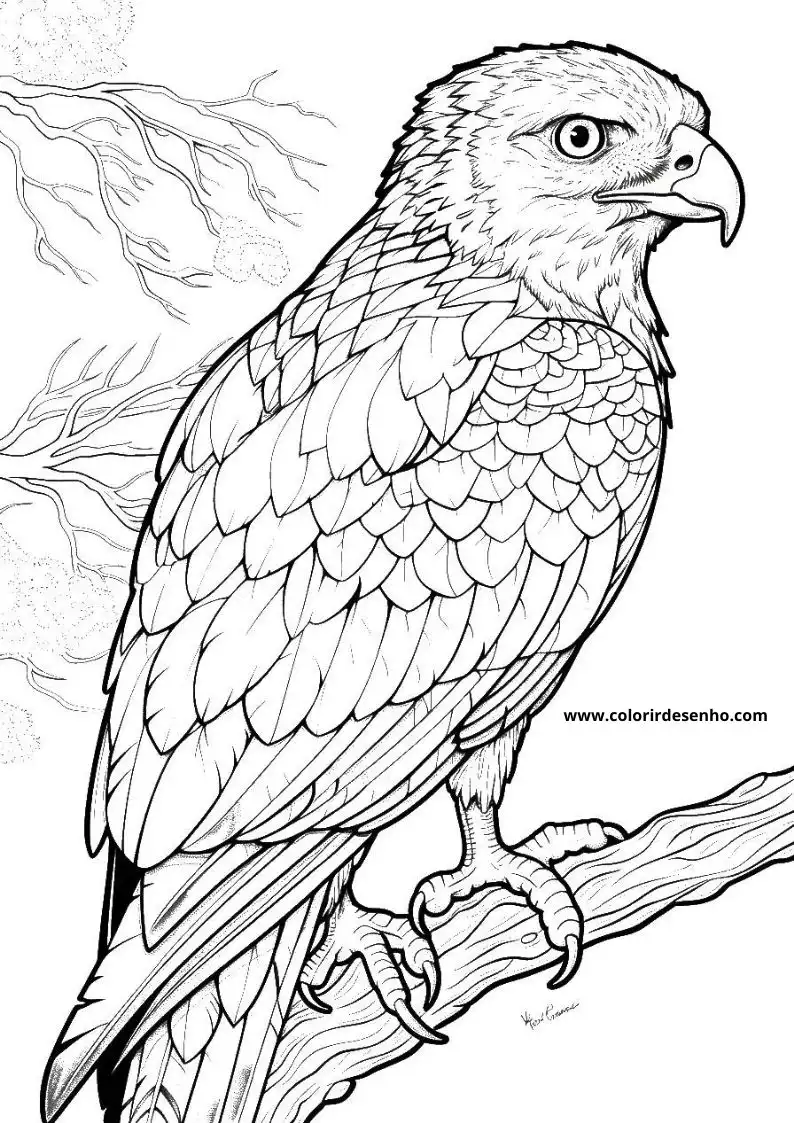 Hawk Coloring Pages 54