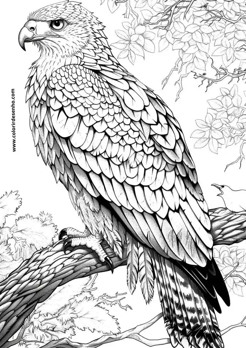 Hawk Coloring Pages 7