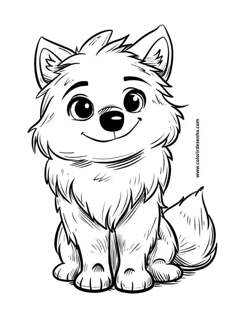 Lobo para Colorir 16