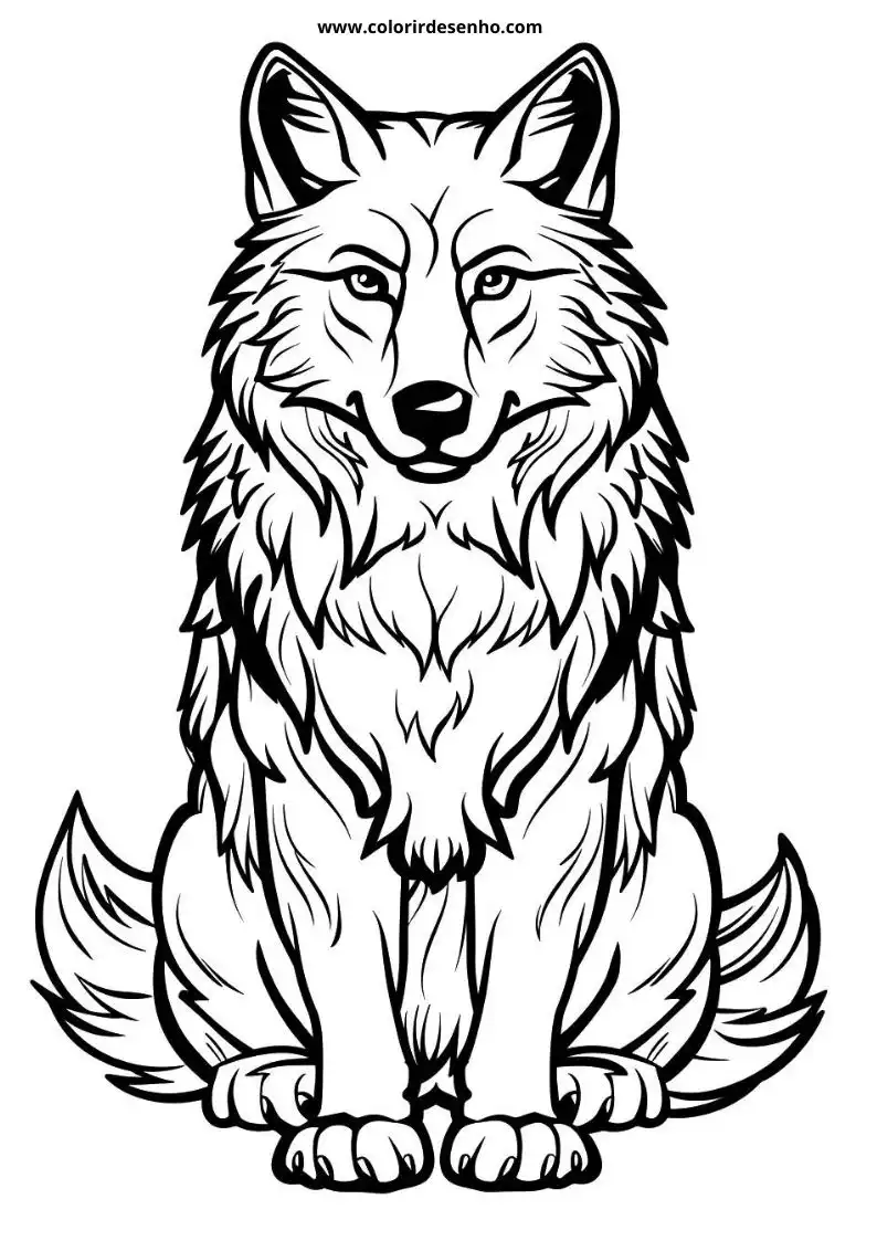 Lobo para Colorir 3