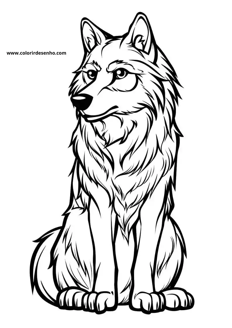 Lobo para Colorir 37