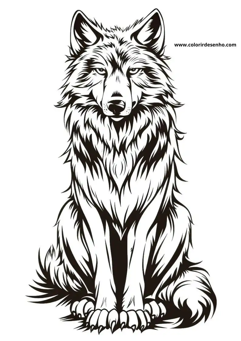 Lobo para Colorir 39