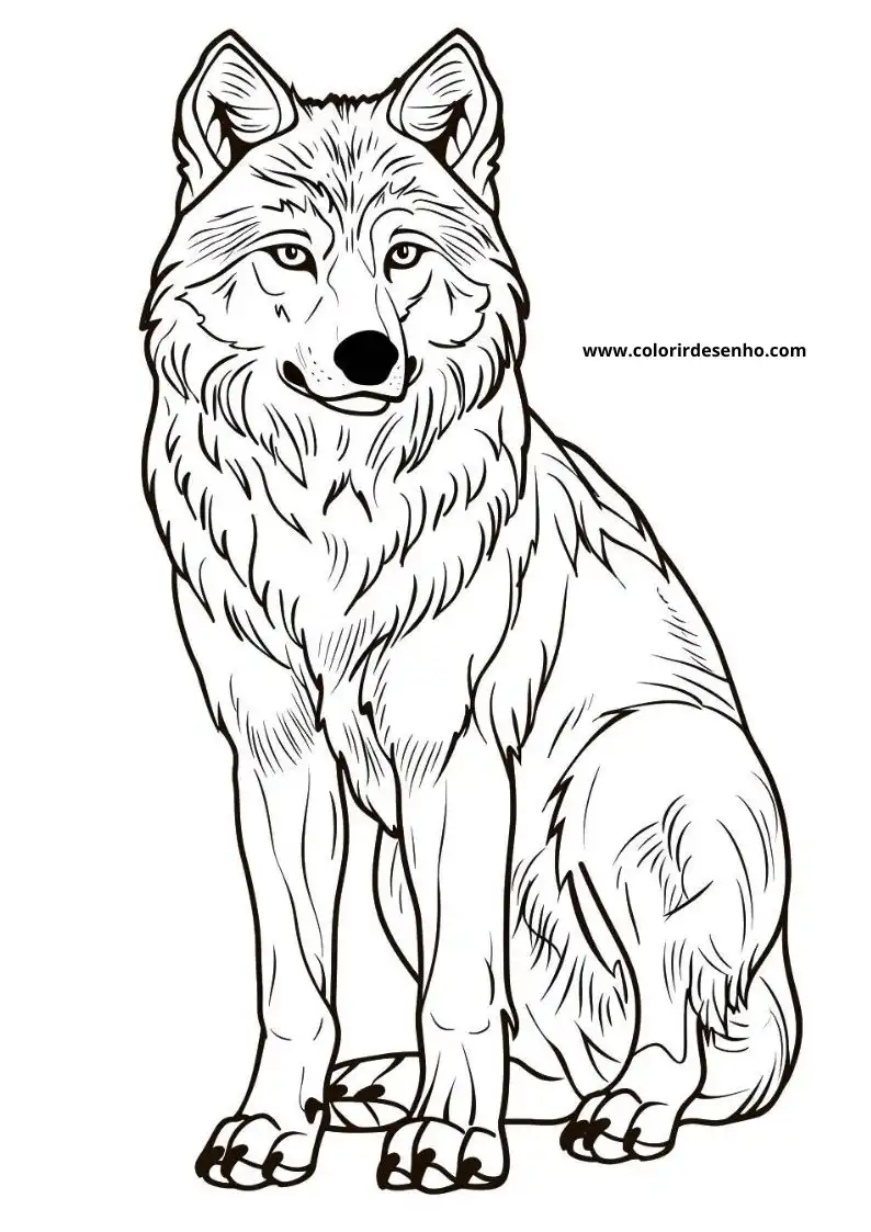 Lobo para Colorir 54