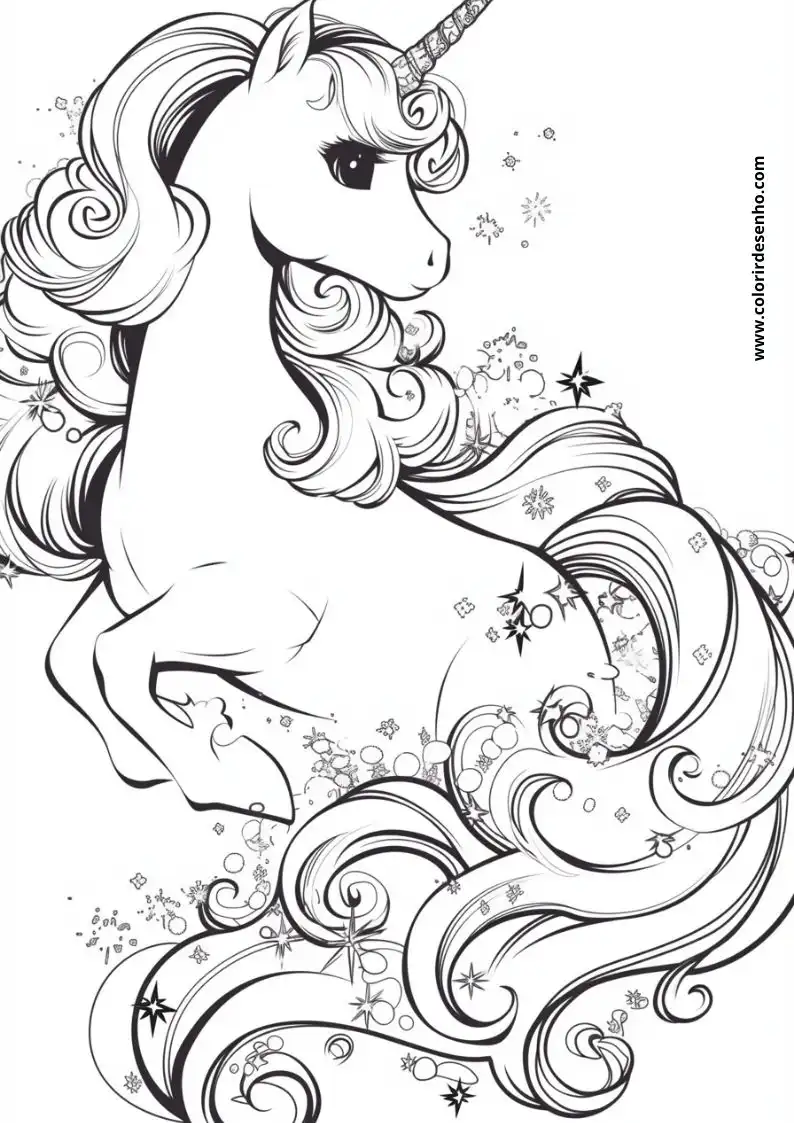 Unicornio Para Colorir 4