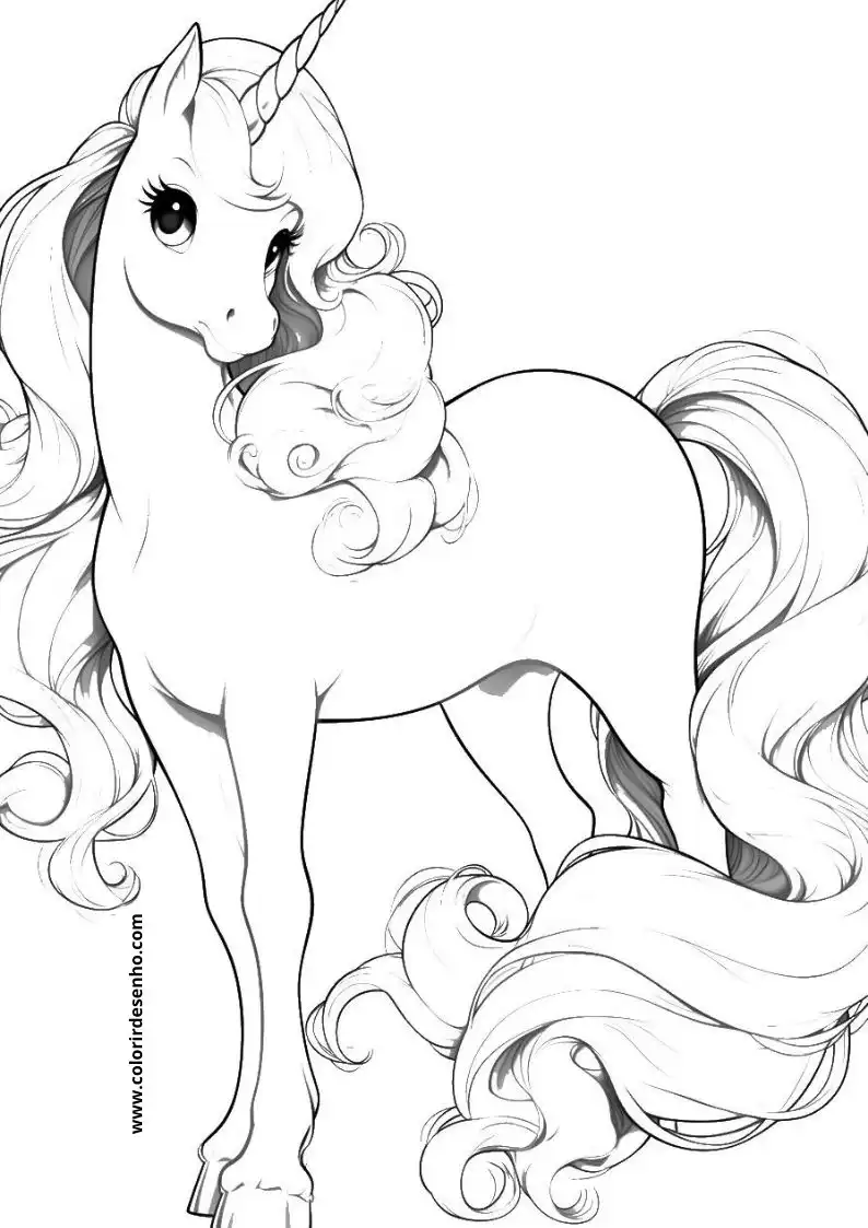 Unicornio Para Colorir 48