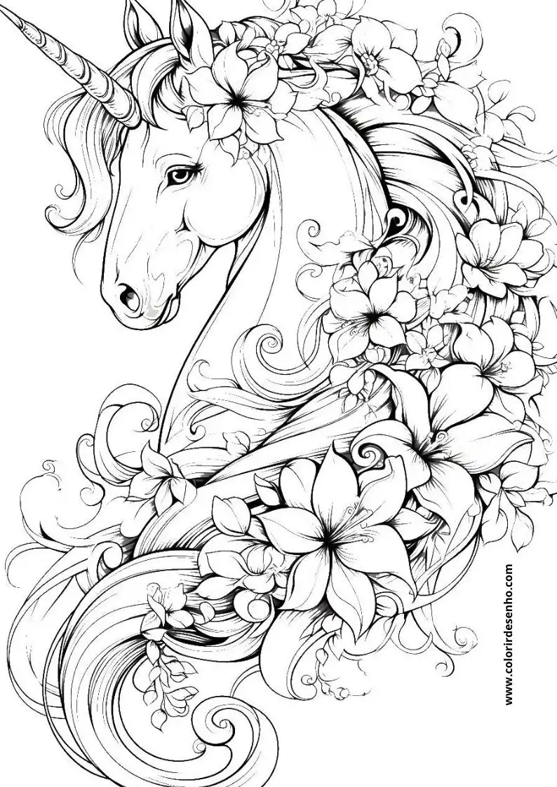 Unicornio Para Colorir 51