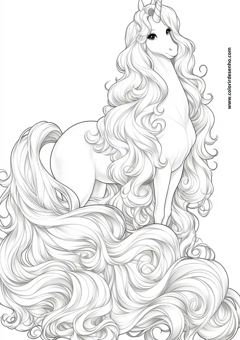 Unicornio Para Colorir 8