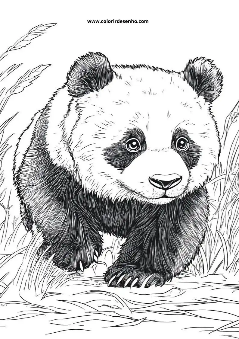 Desenho de Panda para Colorir 12