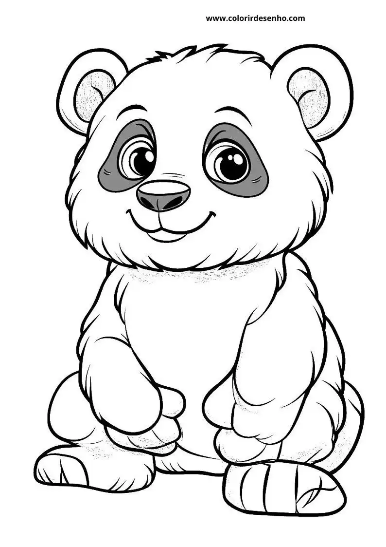 Desenho de Panda para Pintar 164