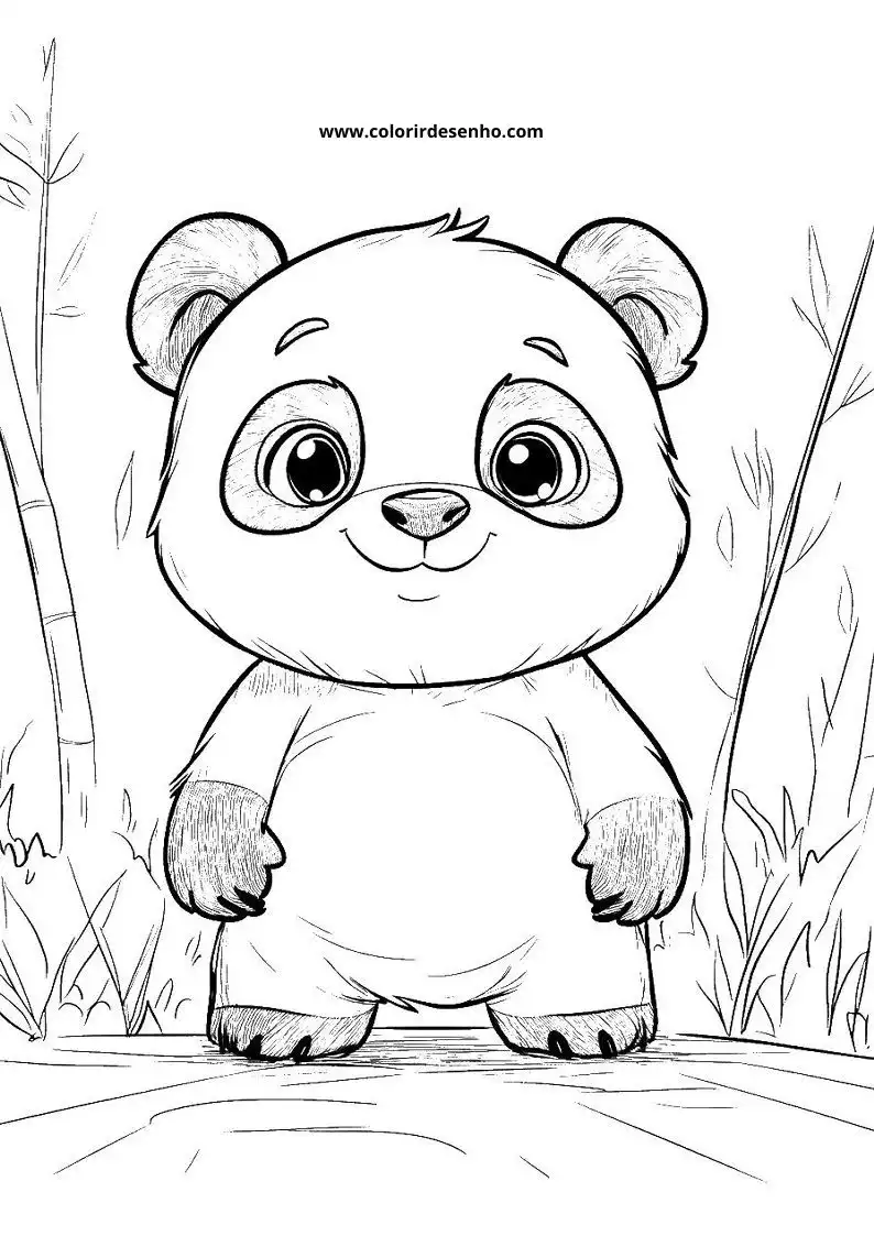 Desenho de Panda para Pintar 194