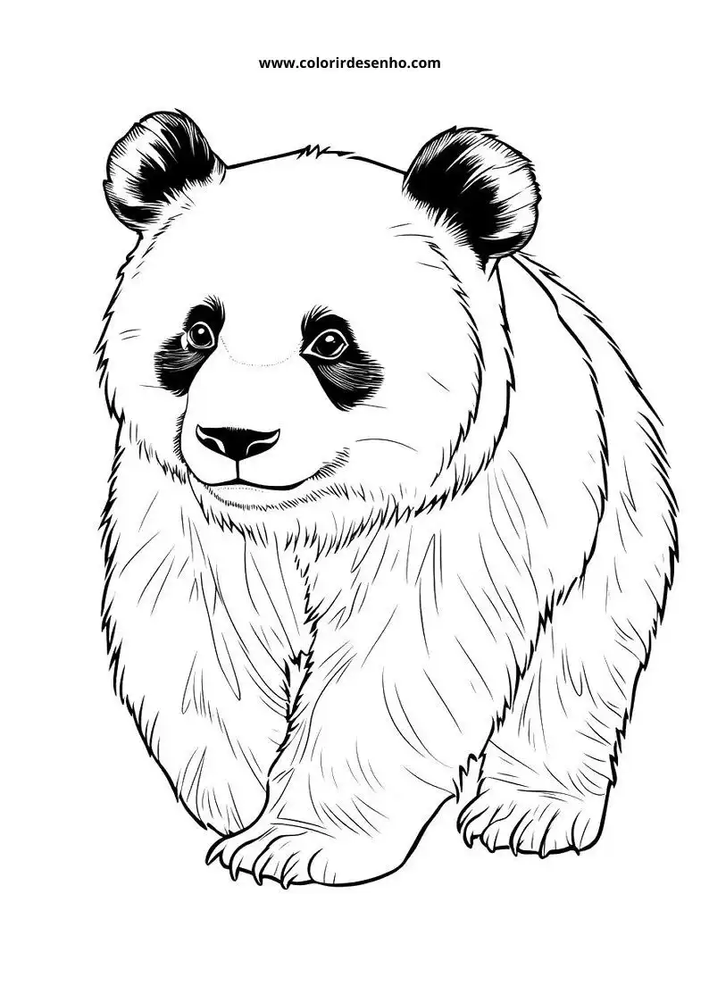 Desenho de Panda para Pintar 199