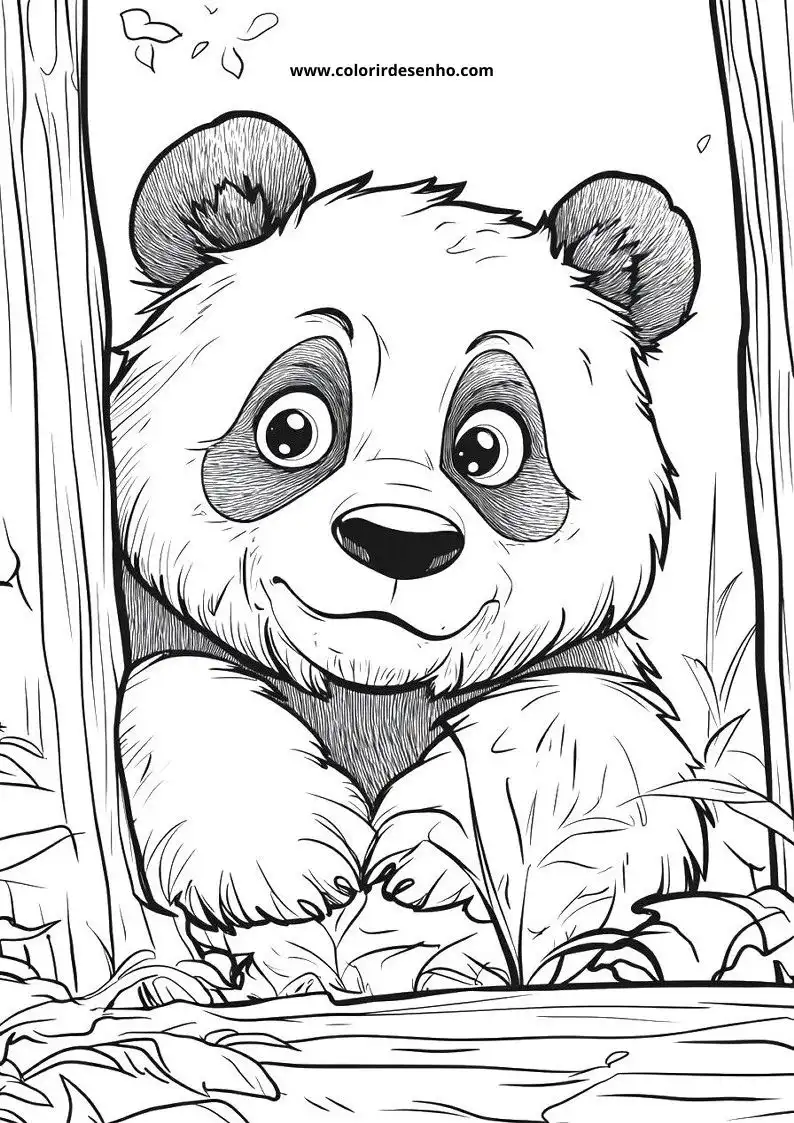 Desenho de Panda para Pintar 202