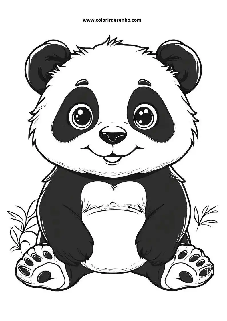 Desenho de Panda para Pintar 209