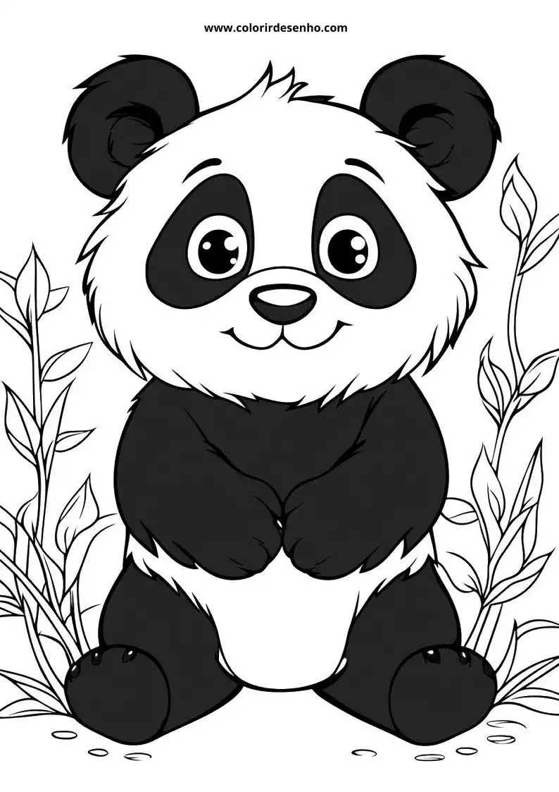 Desenho de Panda para Pintar 220