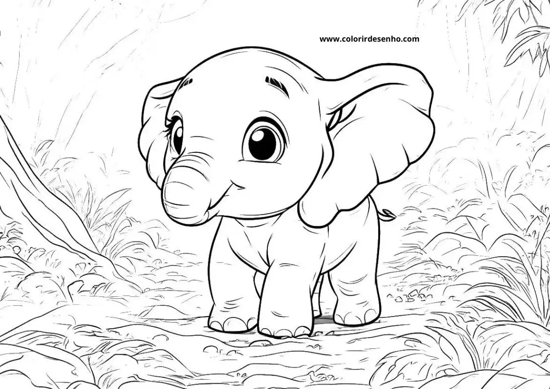 Elephant Coloring Pages 1