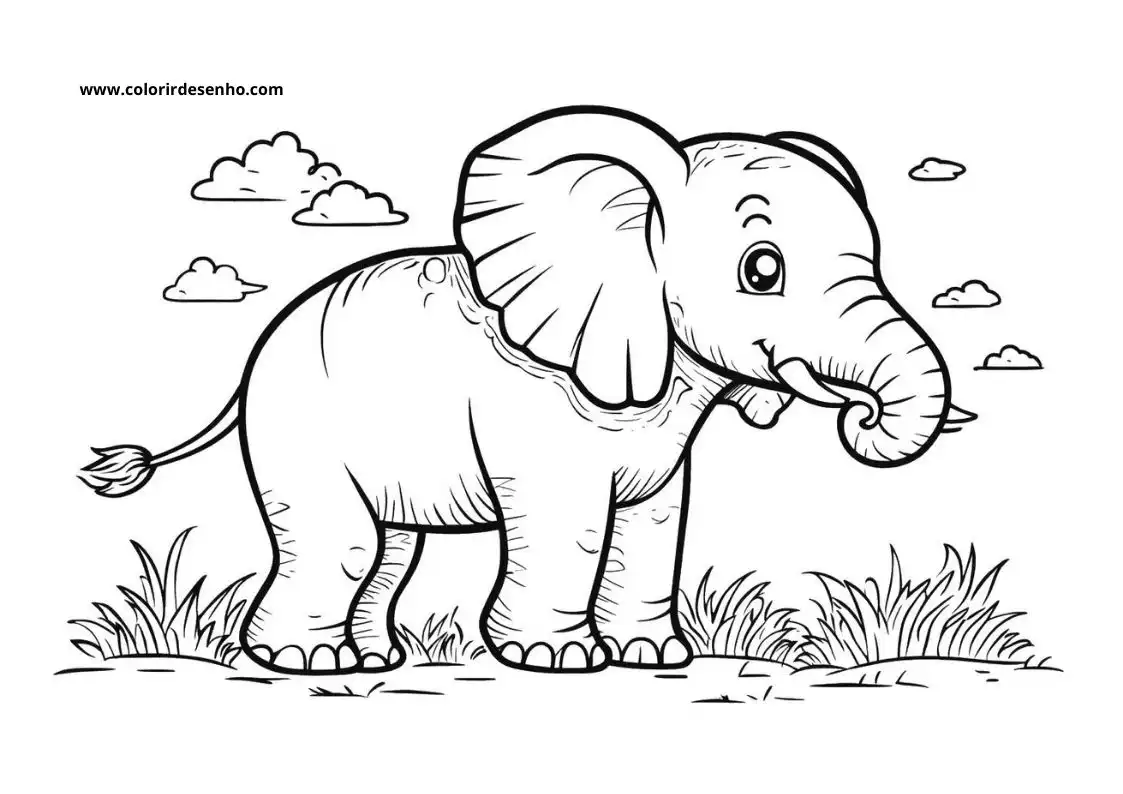 Elephant Coloring Pages 14