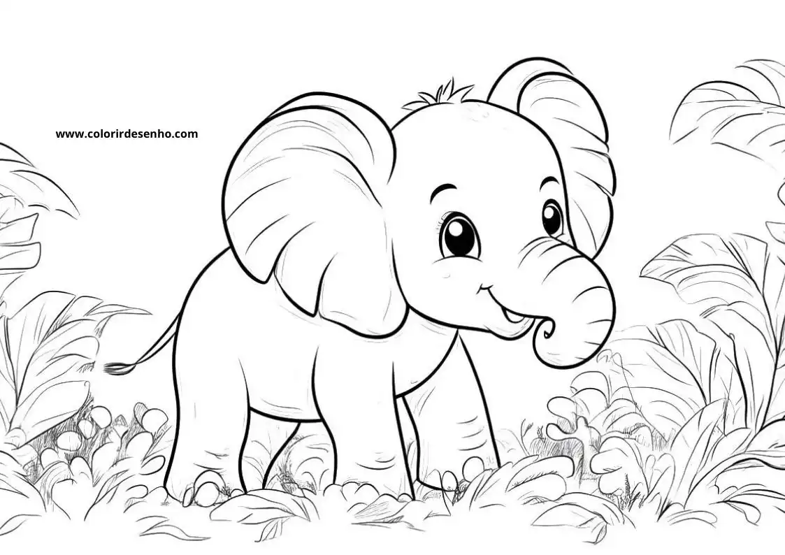 Elephant Coloring Pages 17