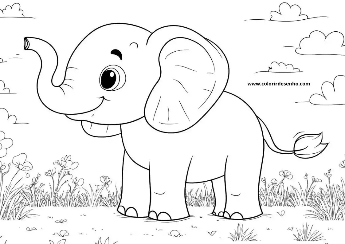 Elephant Coloring Pages 18