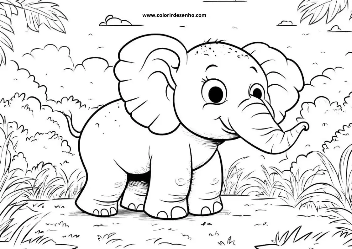 Elephant Coloring Pages 20