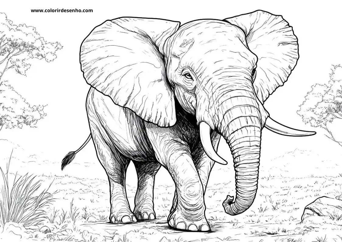 Elephant Coloring Pages 28