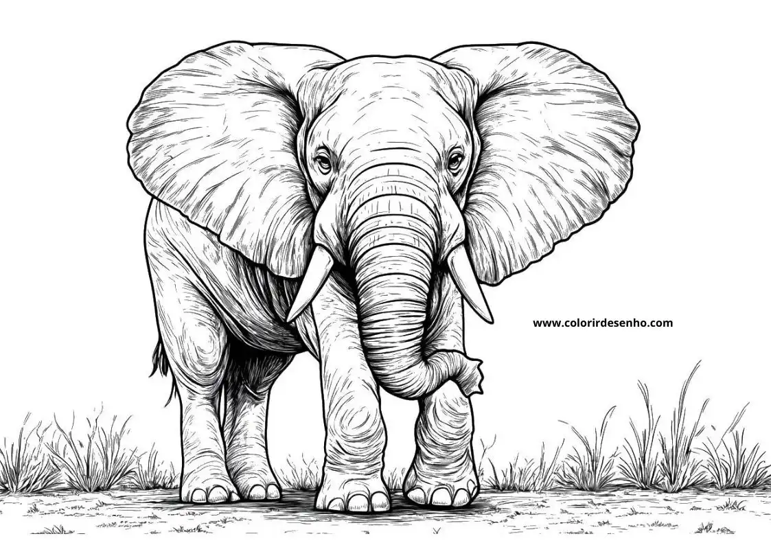 Elephant Coloring Pages 29