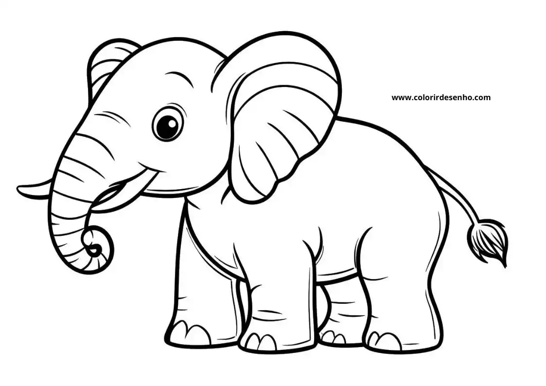 Elephant Coloring Pages 3