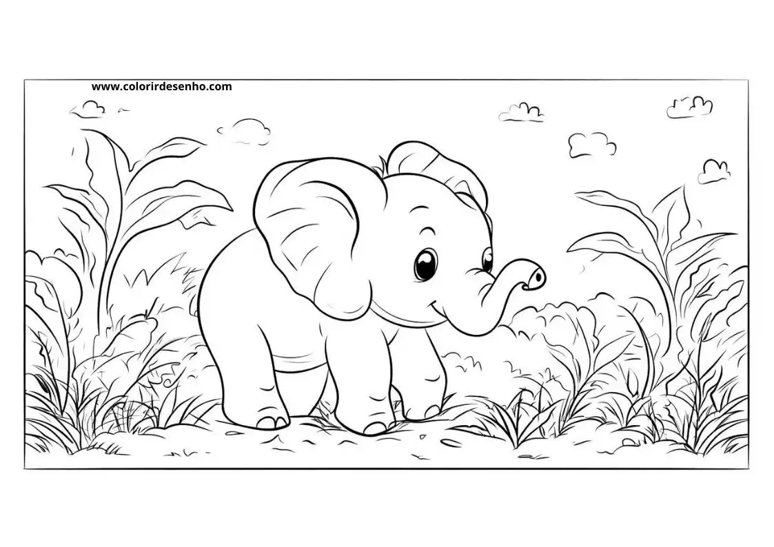 Elephant Coloring Pages 32