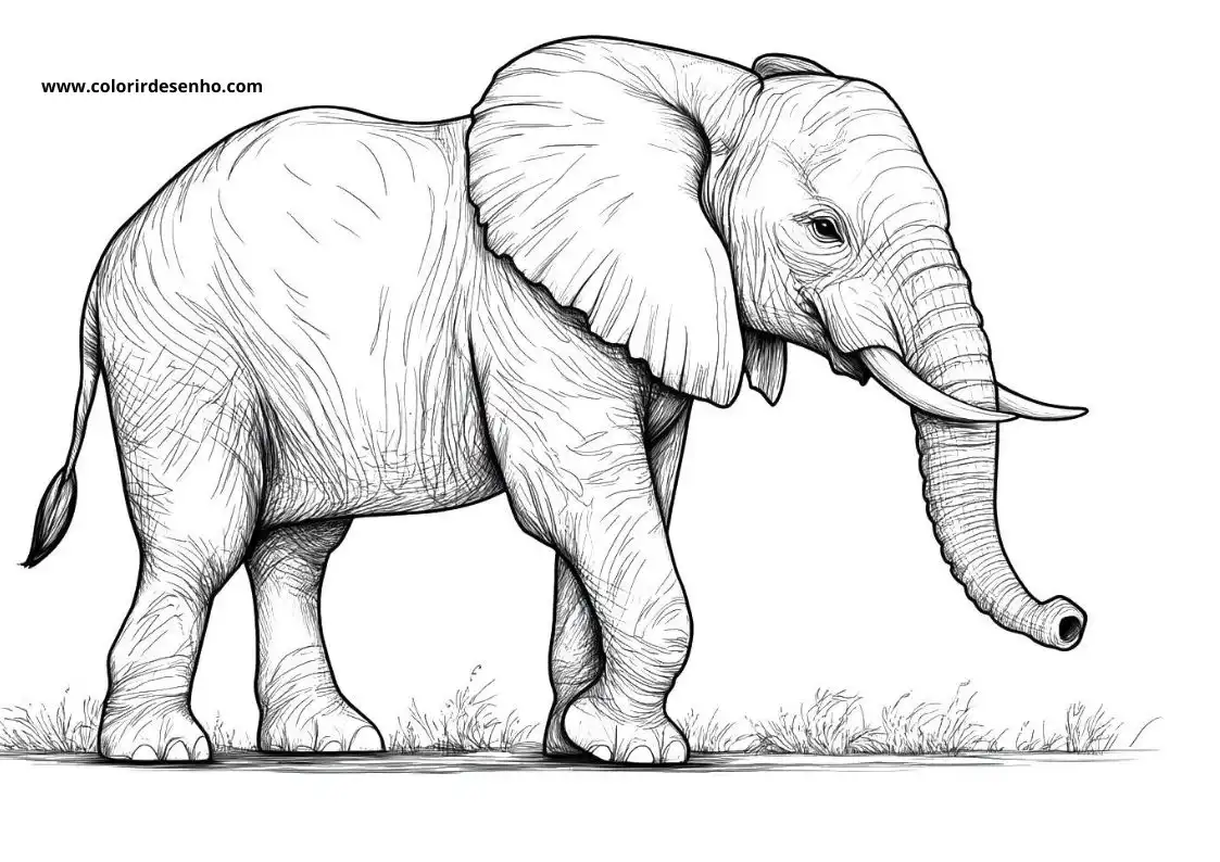 Elephant Coloring Pages 36