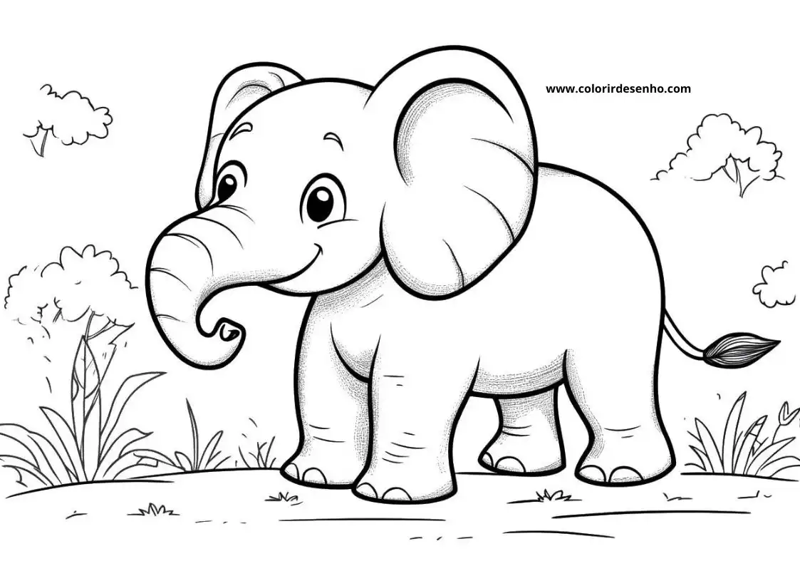 Elephant Coloring Pages 45