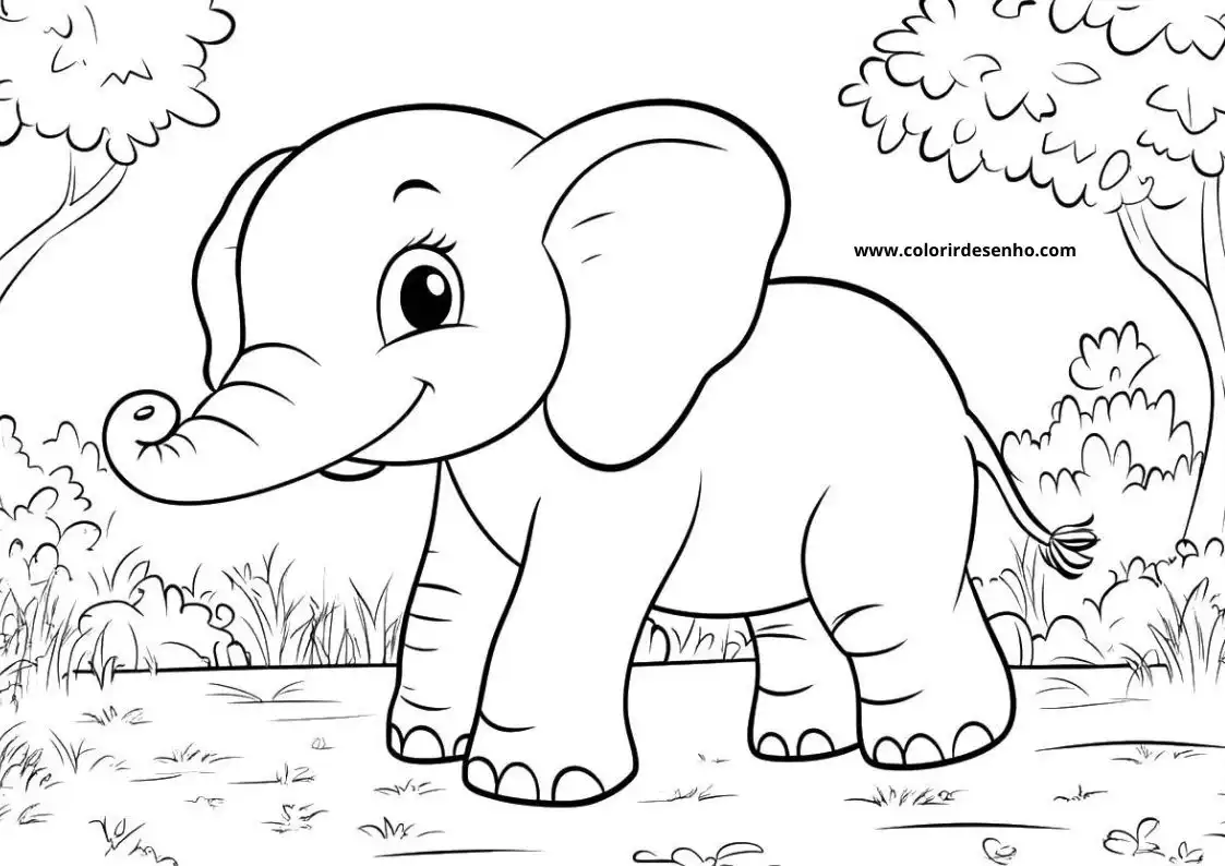 Elephant Coloring Pages 46