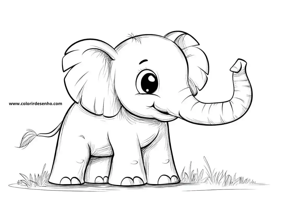 Elephant Coloring Pages 5