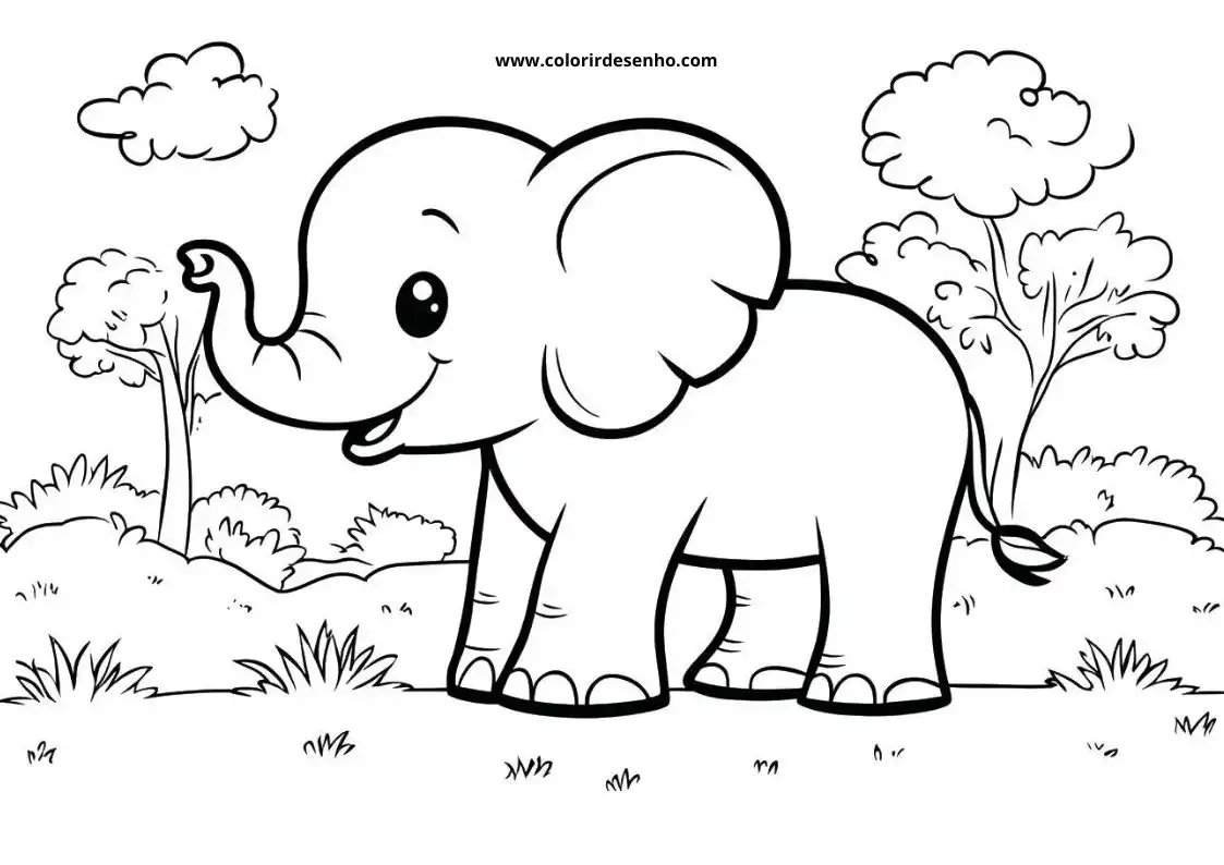 Elephant Coloring Pages 54