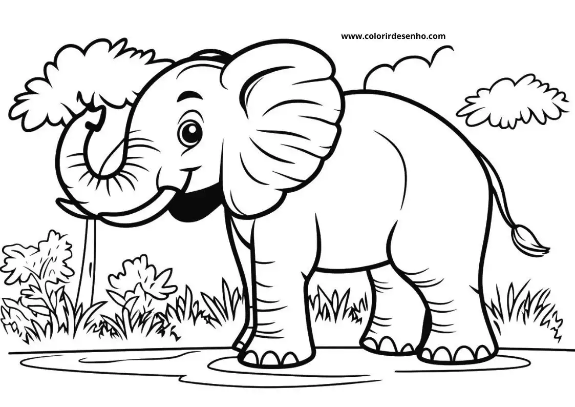 Elephant Coloring Pages 57