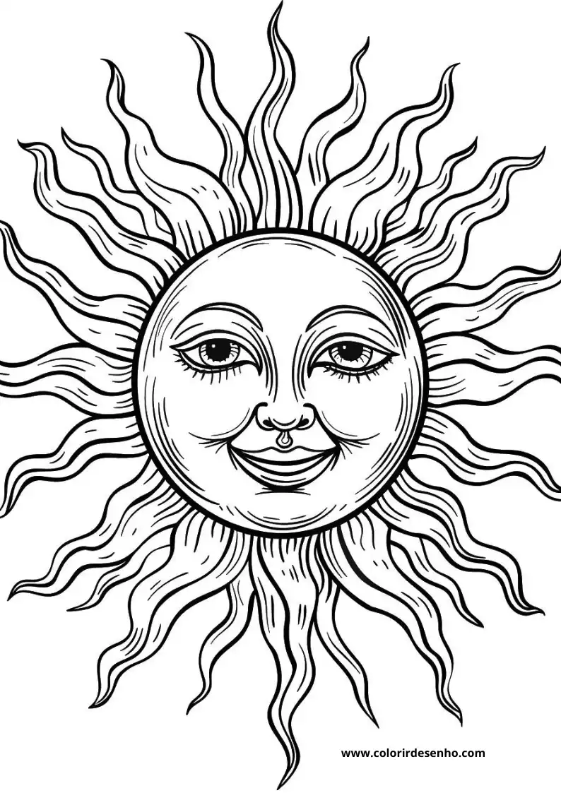 Sol para Colorir 35