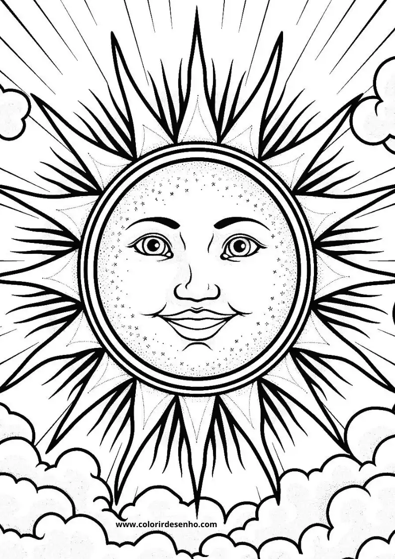 Sol para Colorir 8