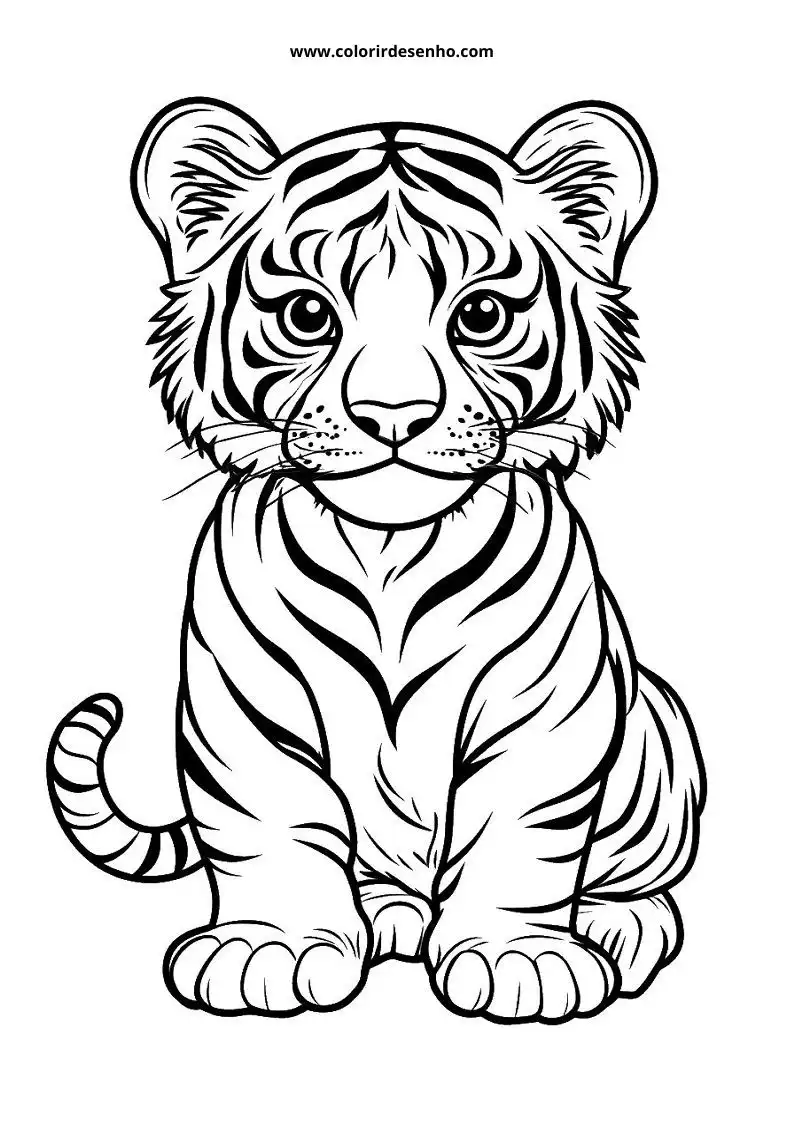 Tigre para Imprimir 100